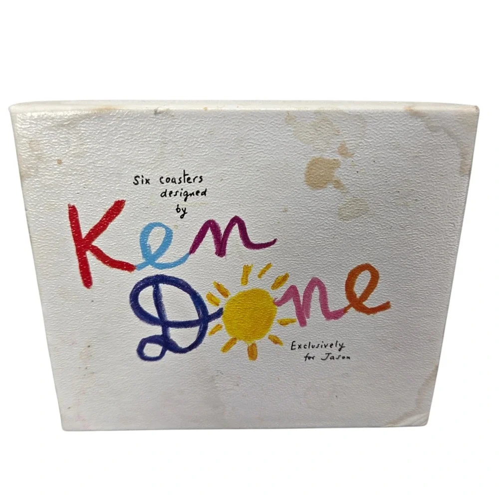 Ken Done Barrier Reef Garden Tropical Fish Art Coaster Vibrant Color Kitchen Bar